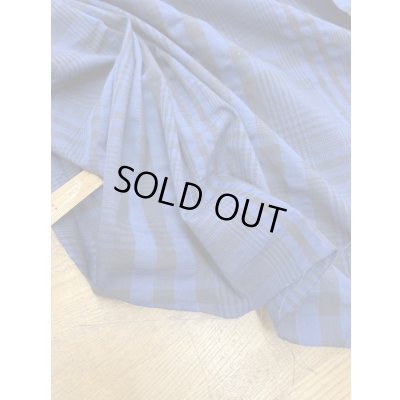 画像6: 生地：チェック柄綿100％リップル加工（紺／濃紺）