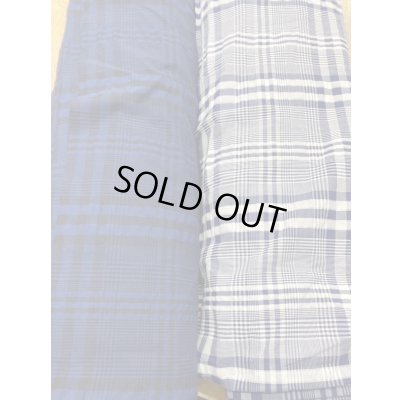 画像9: 生地：チェック柄綿100％リップル加工（紺／濃紺）