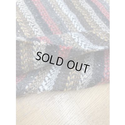 画像3: 生地：ネイティブ柄ストライプネップ入りウールポリエステル（赤茶系）