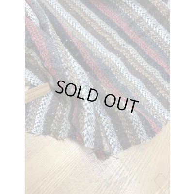 画像4: 生地：ネイティブ柄ストライプネップ入りウールポリエステル（赤茶系）