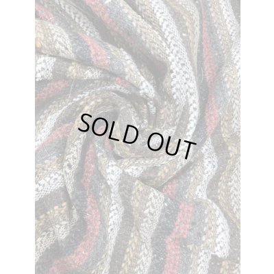 画像6: 生地：ネイティブ柄ストライプネップ入りウールポリエステル（赤茶系）