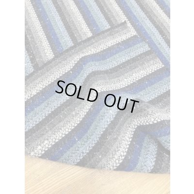 画像3: 生地：ネイティブ柄ストライプネップ入りウールポリエステル（ブルーグレー系）