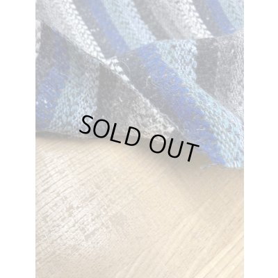 画像4: 生地：ネイティブ柄ストライプネップ入りウールポリエステル（ブルーグレー系）