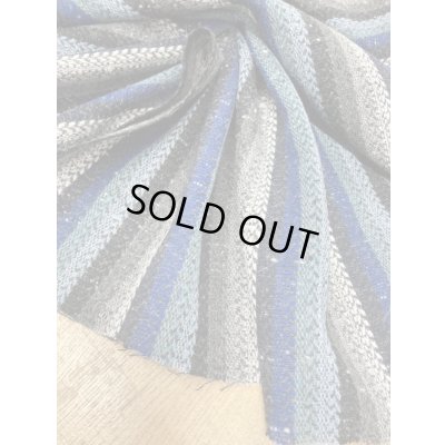 画像5: 生地：ネイティブ柄ストライプネップ入りウールポリエステル（ブルーグレー系）