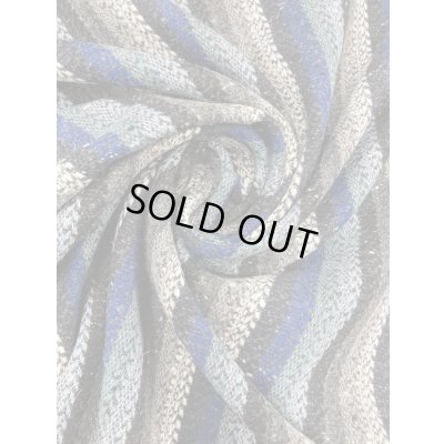 画像6: 生地：ネイティブ柄ストライプネップ入りウールポリエステル（ブルーグレー系）