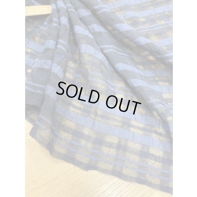 画像5: 生地：チェック柄ポリエステルレーヨン綿リップル加工（紺）