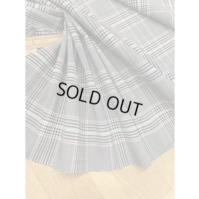 画像6: 生地：チェック柄ポリエステルウールストレッチ（グレー／紺／赤）