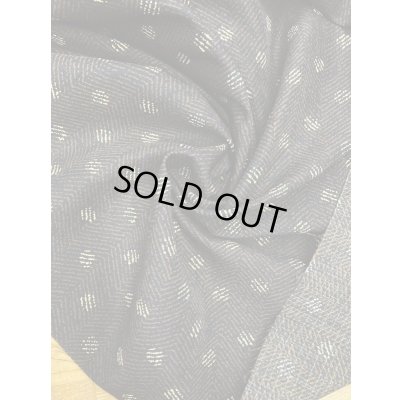 画像5: 生地：ヘリンボーン水玉プリントポリエステル（茶／ベージュ）