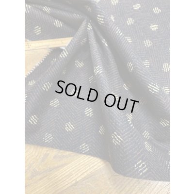 画像6: 生地：ヘリンボーン水玉プリントポリエステル（茶／ベージュ）