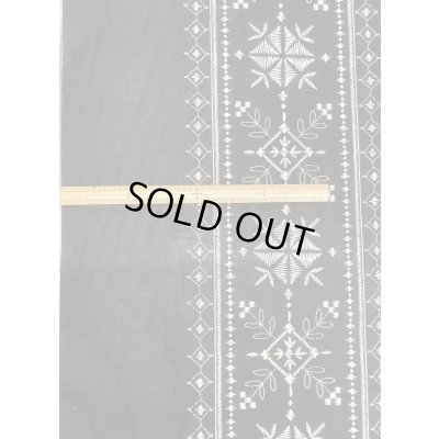 画像4: 生地：クロスステッチ刺しゅう風プリント綿（黒／白）