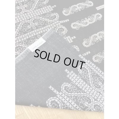 画像3: 生地：ステッチ刺しゅう風プリント綿（黒／白）