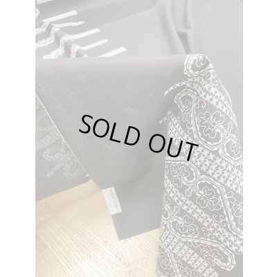 画像6: 生地：ステッチ刺しゅう風プリント綿（黒／白）