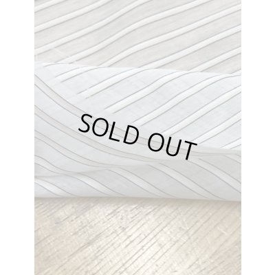 画像4: 生地：シアー素材・ポリエステルボーダー（白／クリーム）