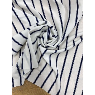 画像6: 生地：ストライプ柄ポリエステル（白／紺）