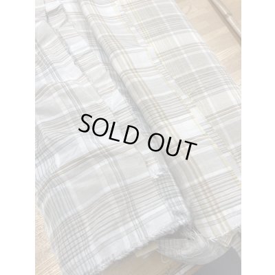 画像9: 生地：イタリー製チェック柄ポリエステル麻（ベージュ／黄／緑）