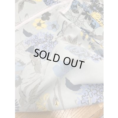 画像3: 生地：ポリエステル花柄プリントストライプ（水色／ブルー）