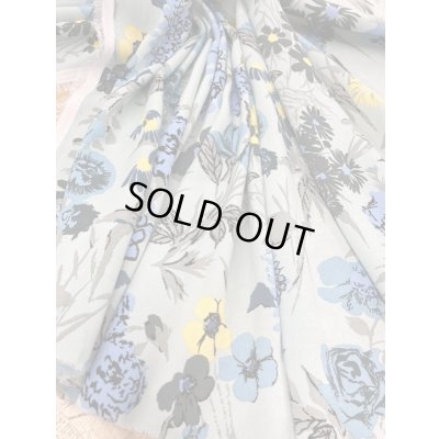 画像6: 生地：ポリエステル花柄プリントストライプ（水色／ブルー）