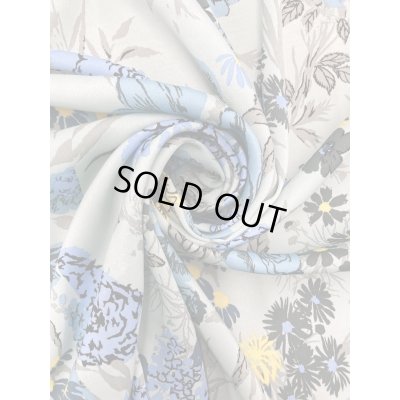 画像8: 生地：ポリエステル花柄プリントストライプ（水色／ブルー）
