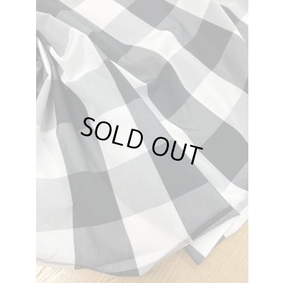 画像5: 生地：ダブル幅ブロックチェック柄プリントポリエステル（白／黒）