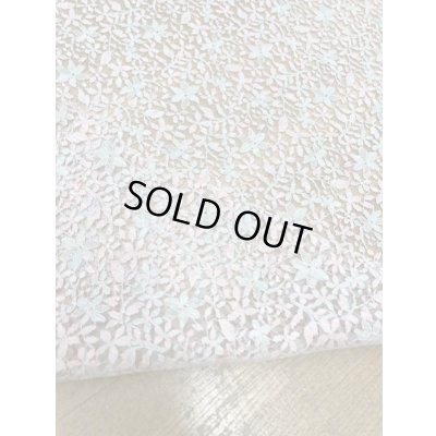 画像3: 生地：ダブル幅花柄チュールレース綿ナイロン（ピンク水色）