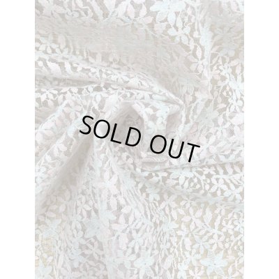 画像7: 生地：ダブル幅花柄チュールレース綿ナイロン（ピンク水色）