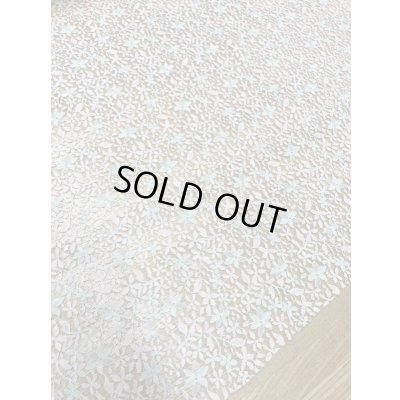 画像8: 生地：ダブル幅花柄チュールレース綿ナイロン（ピンク水色）