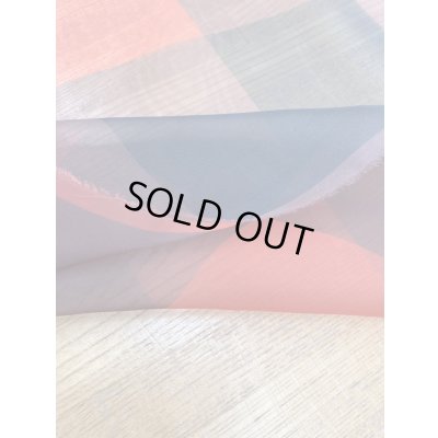 画像4: 生地：ダブル幅ブロックチェック柄プリントシフォン（赤／黒）