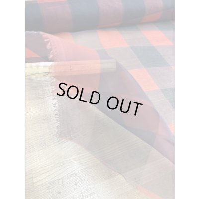 画像6: 生地：ダブル幅ブロックチェック柄プリントシフォン（赤／黒）