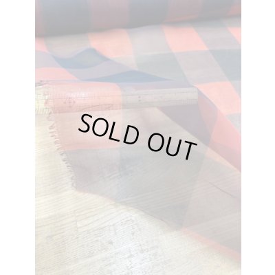 画像7: 生地：ダブル幅ブロックチェック柄プリントシフォン（赤／黒）