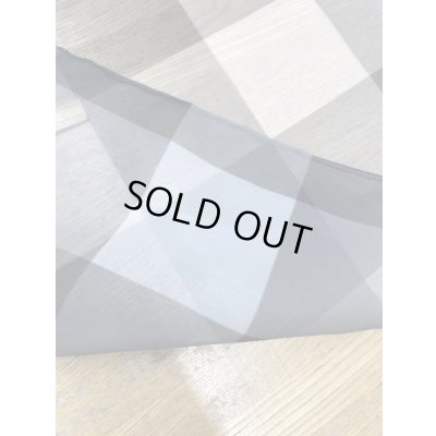 画像3: 生地：ダブル幅ブロックチェック柄プリントシフォン（白／黒）