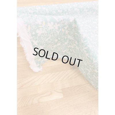 画像5: 生地：綿100％手書き花柄プリント80ローン（グリーン）