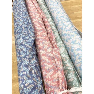 画像8: 生地：綿100％花柄プリント80ローン（水色）