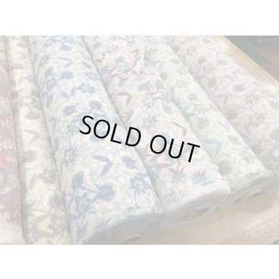画像8: 生地：綿100％花柄プリント80ローン（水色／ピンク）
