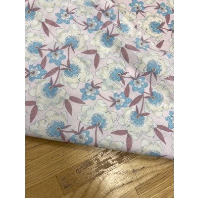 画像3: 生地：綿100％花柄プリント80ローン（ピンク／ベージュ）