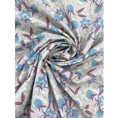 画像7: 生地：綿100％花柄プリント80ローン（ピンク／ベージュ）