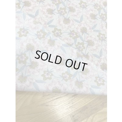 画像3: 生地：綿100％花柄プリント80ローン（水色／ピンク）