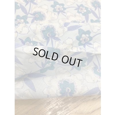 画像4: 生地：綿100％花柄プリント80ローン（水色／ベージュ）
