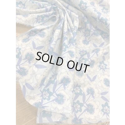 画像6: 生地：綿100％花柄プリント80ローン（水色／ベージュ）