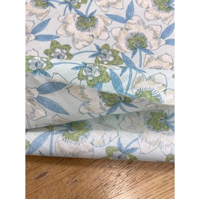 画像4: 生地：綿100％花柄プリント80ローン（グリーン／ベージュ）