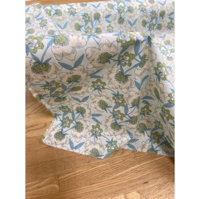 画像5: 生地：綿100％花柄プリント80ローン（グリーン／ベージュ）