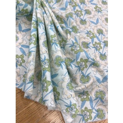 画像6: 生地：綿100％花柄プリント80ローン（グリーン／ベージュ）