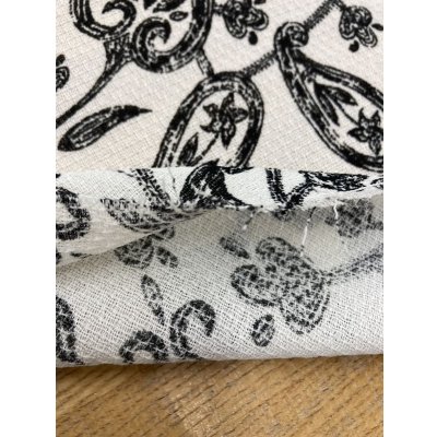 画像5: 生地：透かし編みポリエステル100％ペイズリー柄プリント（白／黒）