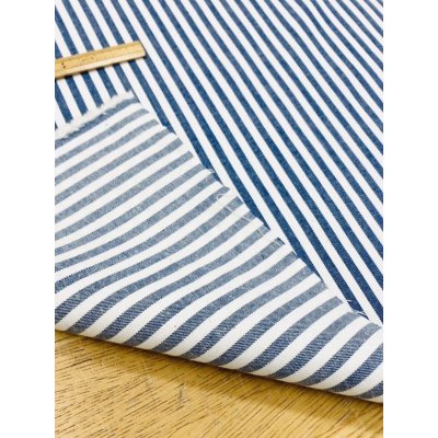 画像3: 生地：綿100％ヒッコリー柄コットン（紺／白）