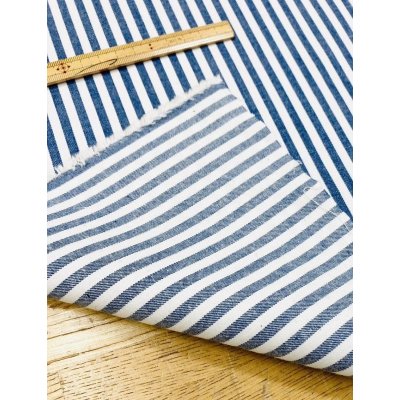 画像4: 生地：綿100％ヒッコリー柄コットン（紺／白）