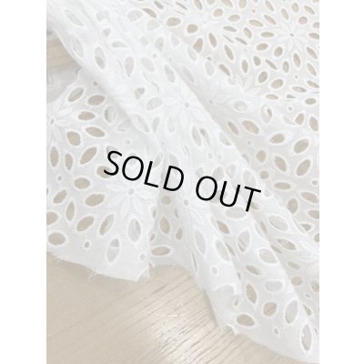 画像6: 生地：綿花柄両耳スカラップ刺繍レース（白）