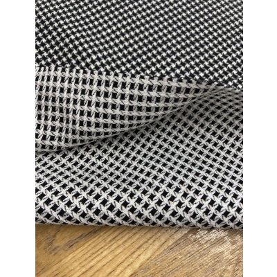 画像4: 生地：ポリエステルラメ入りジャガード（濃紺／白）