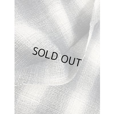 画像4: 生地：綿100％オンブレチェック柄ゆる編み（グレー／白）