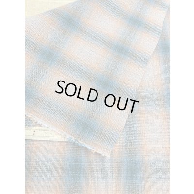 画像3: 生地：綿100％オンブレチェック柄ゆる編み（オレンジ／ブルー）