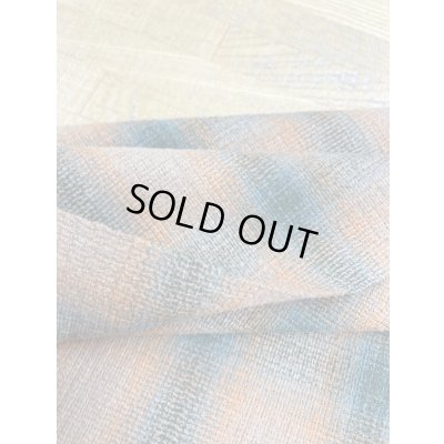 画像4: 生地：綿100％オンブレチェック柄ゆる編み（オレンジ／ブルー）