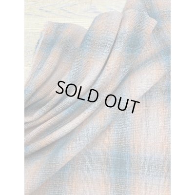 画像5: 生地：綿100％オンブレチェック柄ゆる編み（オレンジ／ブルー）